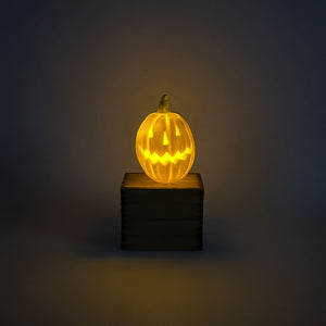 Jack-o-Lantern Pumpkin with and without Led Light and Wood Box